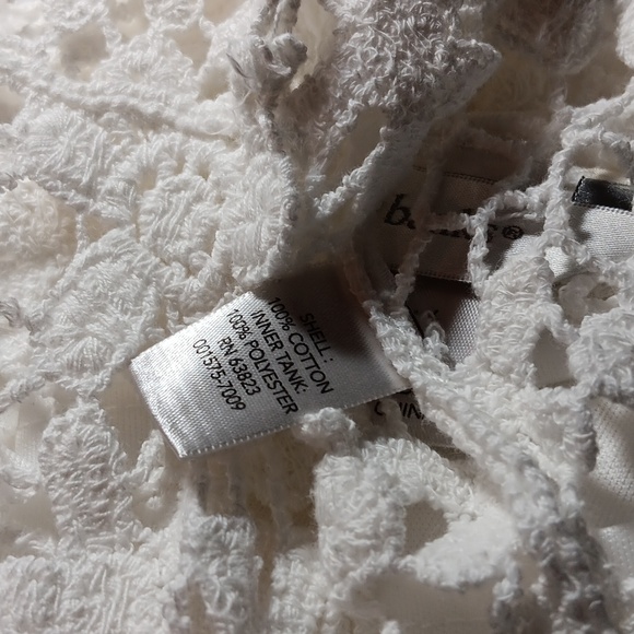 Plus cj banks white lined crochet top 1x - Picture 7 of 7